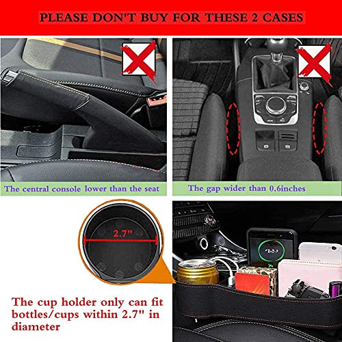 Automaze Car Seat Gap Filler, with 2 USB Ports, Side Pocket with Cup Holder(Left  Passenger Side)