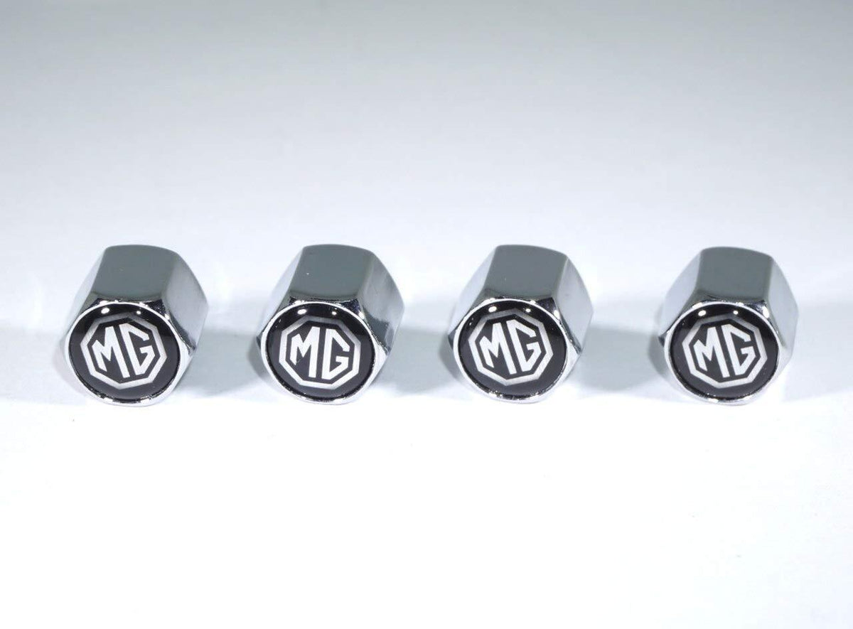 MG CAR ALLOY TYRE VALVE CAPS FOR TIRE VALVES