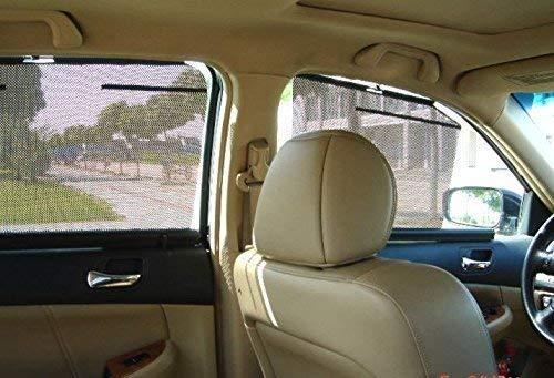 Side Window Roller Sun-Shades Mesh Curtain Blinds for Tata Safari Storme,  Custom Fit, Set of 4 Pc